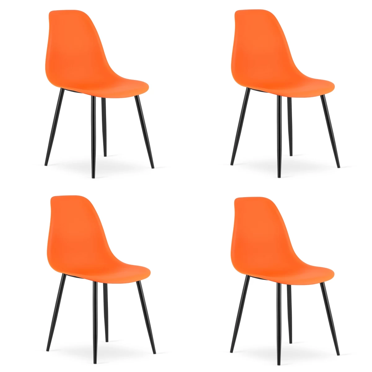Kėdė Wat Oranžinė / Kojos Juodos X 4