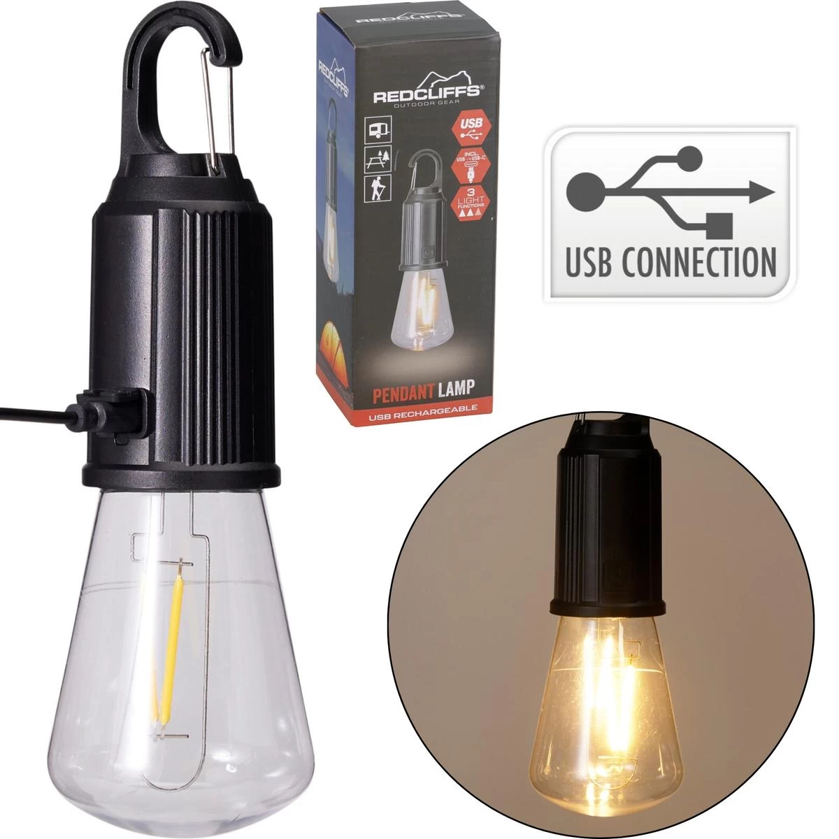 Kelioninė šviesa 17cm Redcliffs