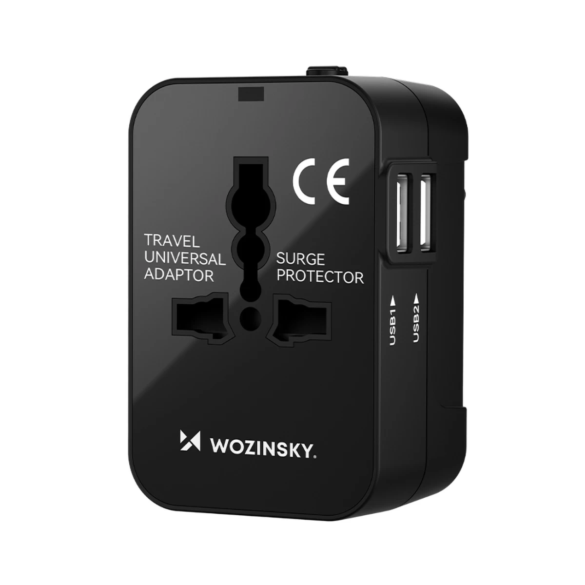 Kelioninis Adapteris, Universalus 24w Eu / Us / Aus / Uk / 2x Usb-a - Juodas