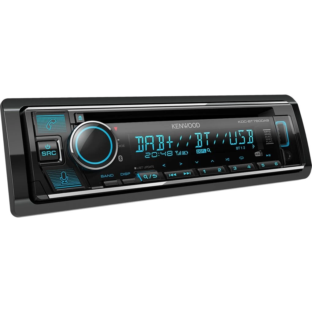 Kenwood, KDC-BT760DAB CD/USB MP3/WMA automagnetola su AUX įėjimu