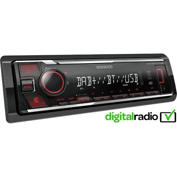 Kenwood, KMM-BT407DAB USB MP3/WMA automagnetola su AUX įėjimu