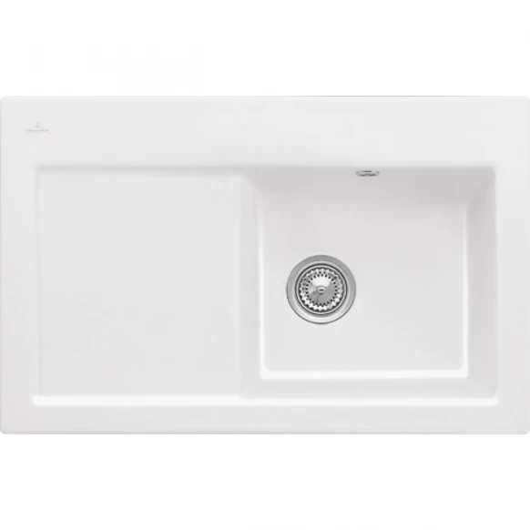 Keramikinė plautuvė Villeroy &amp; Boch Subway 45 Flat Akmens balta, 67142FRW