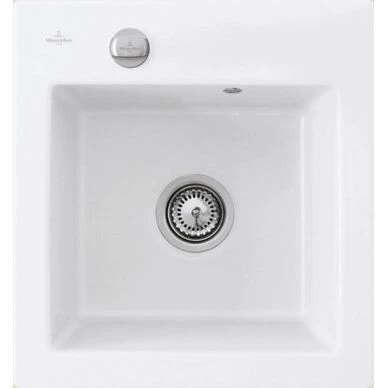 Keramikinė plautuvė Villeroy &amp; Boch Subway 45 XS Akmens balta, 678102RW