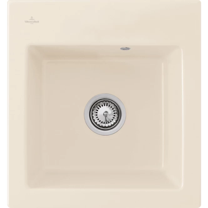 Keramikinė plautuvė Villeroy &amp; Boch Subway 45 XS Flat Kreminė blizgi