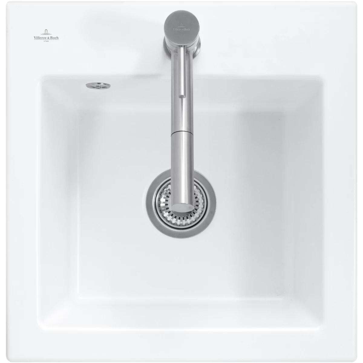 Keramikinė plautuvė Villeroy &amp; Boch Subway 50 S Flat Balta blizgi