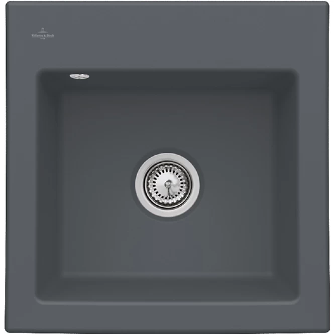 Keramikinė plautuvė Villeroy &amp; Boch Subway 50 S Flat Grafito