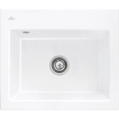 Keramikinė plautuvė Villeroy &amp; Boch Subway 60 S Flat Balta blizgi, 33092FR1
