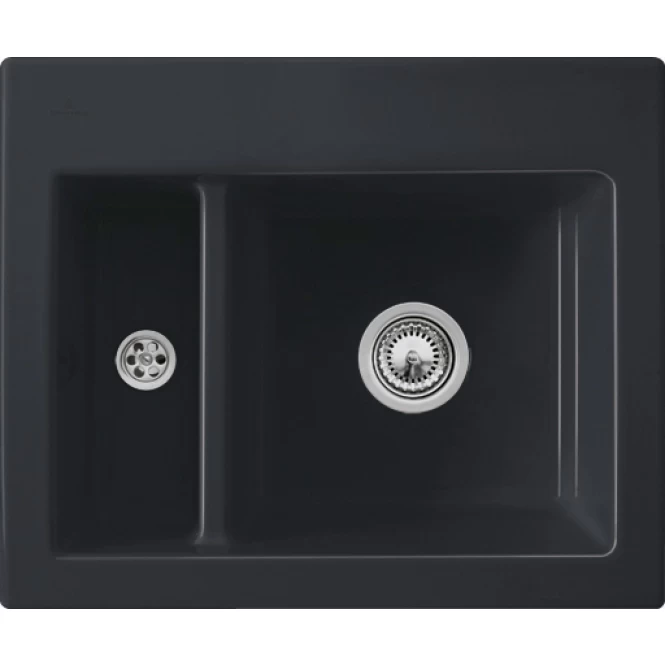 Keramikinė plautuvė Villeroy &amp; Boch Subway 60 XM Flat Grafito