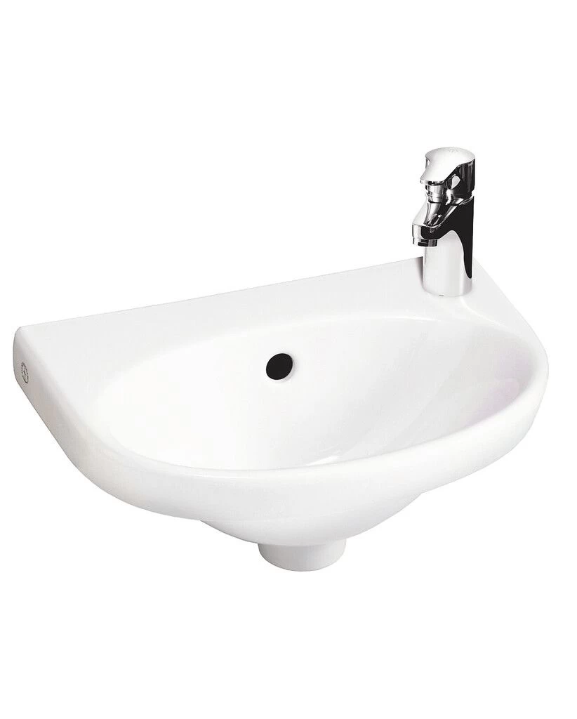 Keramikinis praustuvas GUSTAVSBERG NAUTIC 5540 su anga maišytuvui dešinėje 40x27,5cm, 55409R01