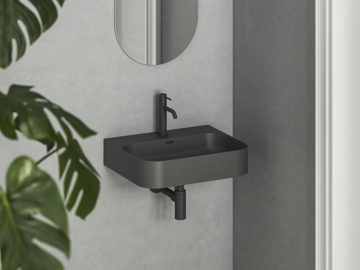 Keraminis praustuvas Ravak Ceramic Slim Wall R 55 N, antracitas, XJX03155005