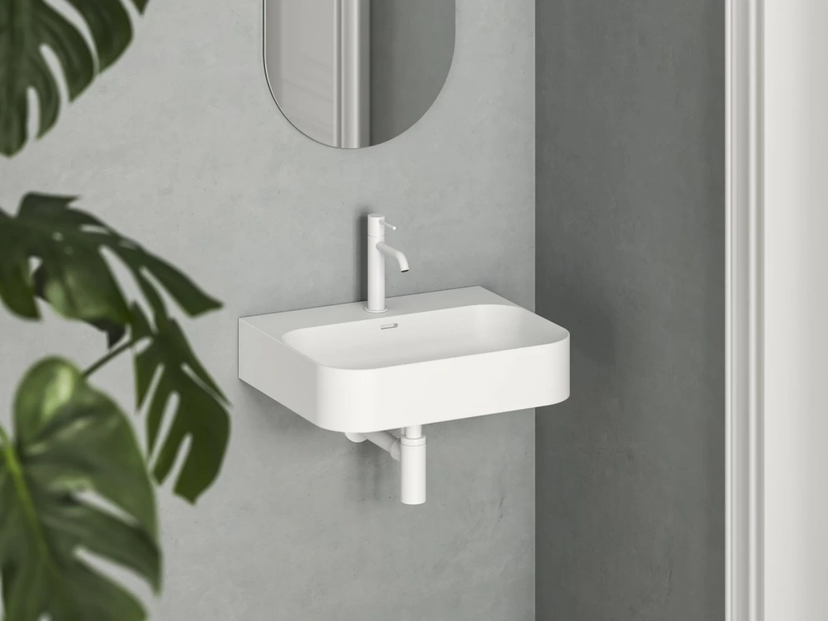 Keraminis praustuvas Ravak Ceramic Slim Wall R 55 N, baltas matinis, XJX0E155006