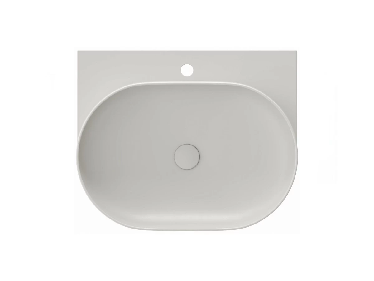 Keraminis praustuvas Ravak Yard 60, su skyle maišytuvui, Smoke Grey, XJX0O260000