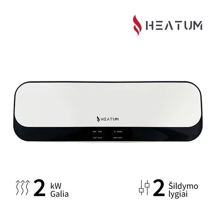 Keraminis sieninis šildytuvas Heatum Avo H2000W WIFI
