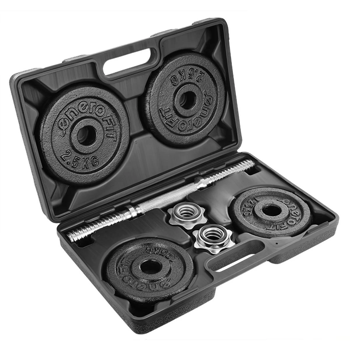 Ketaus Hanteliai 10 Kg Enero Fit Case
