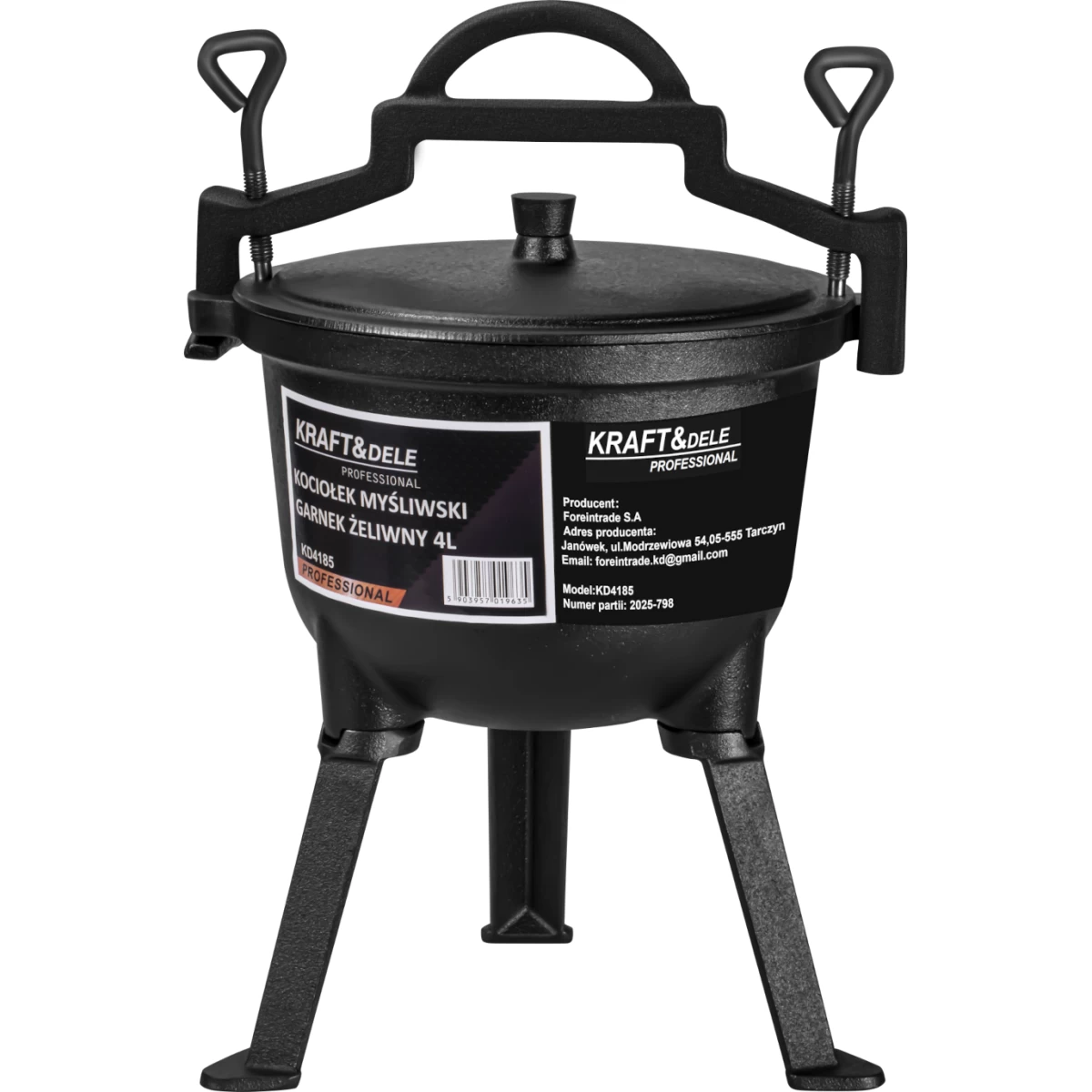 Ketaus puodas su dangčiu Kraft&amp;Dele 4L, KD4185