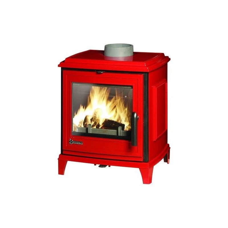 Ketinė krosnelė Invicta Sedan S, raudono emalio spalvos, 5 kW