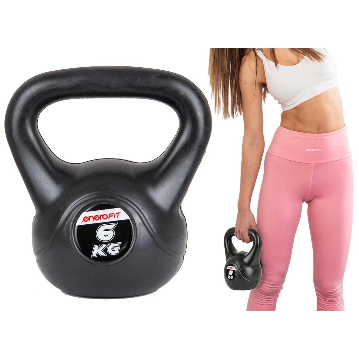 Kettlebell Kompozicinis Hantelis 6 Kg Enero Fit Svarmenys