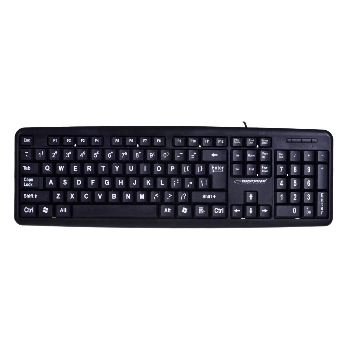 Keyboard Esperanza Florida EK129 (USB 2.0; (US); black color)