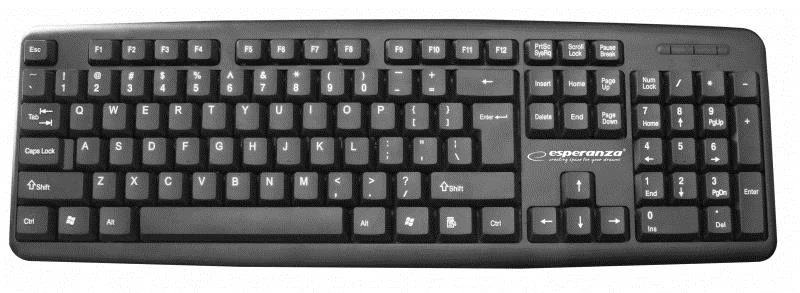 Keyboard membrane Esperanza AMARILLO EK134 (USB 2.0; (EU); black color)