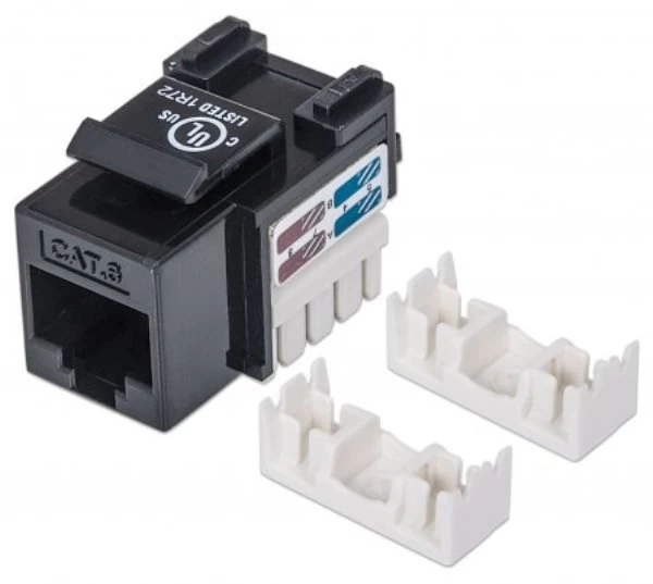 Keystone Modulis Cat6 Utp Rj45, Juodos Spalvos