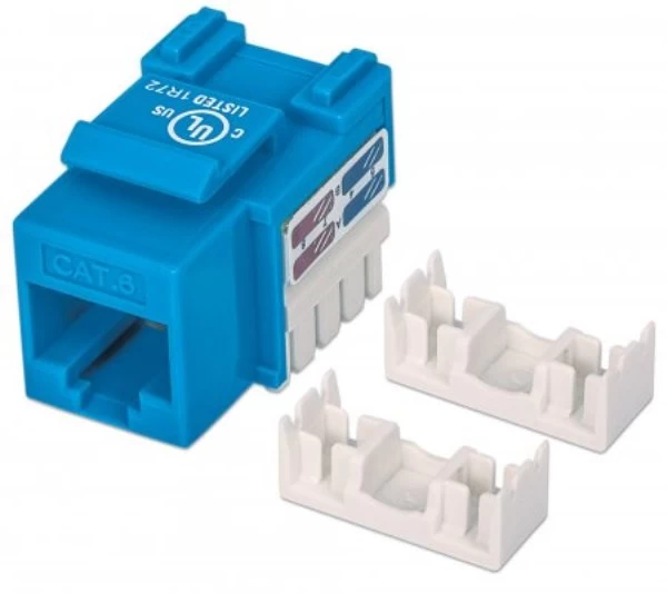 Keystone Modulis Cat6 Utp Rj45 Su Mėlynos Spalvos Gniužulu