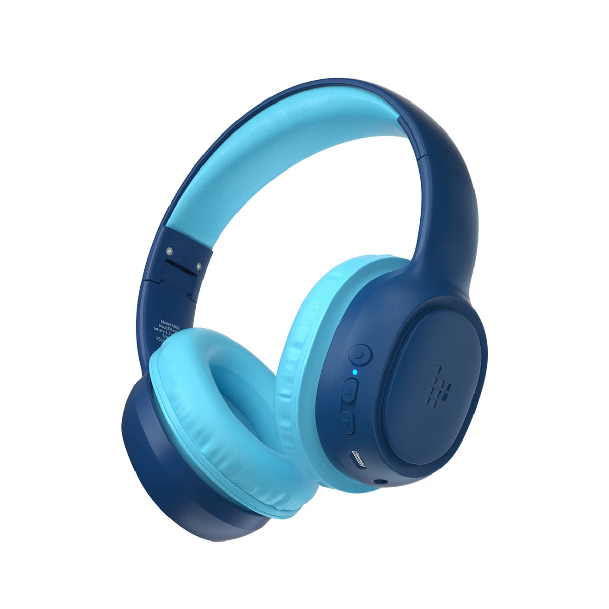 Kh02 bluetooth Belaidės Ausinės Vaikams Su Garsumo Reguliatoriumi - Mėlynos Spalvos
