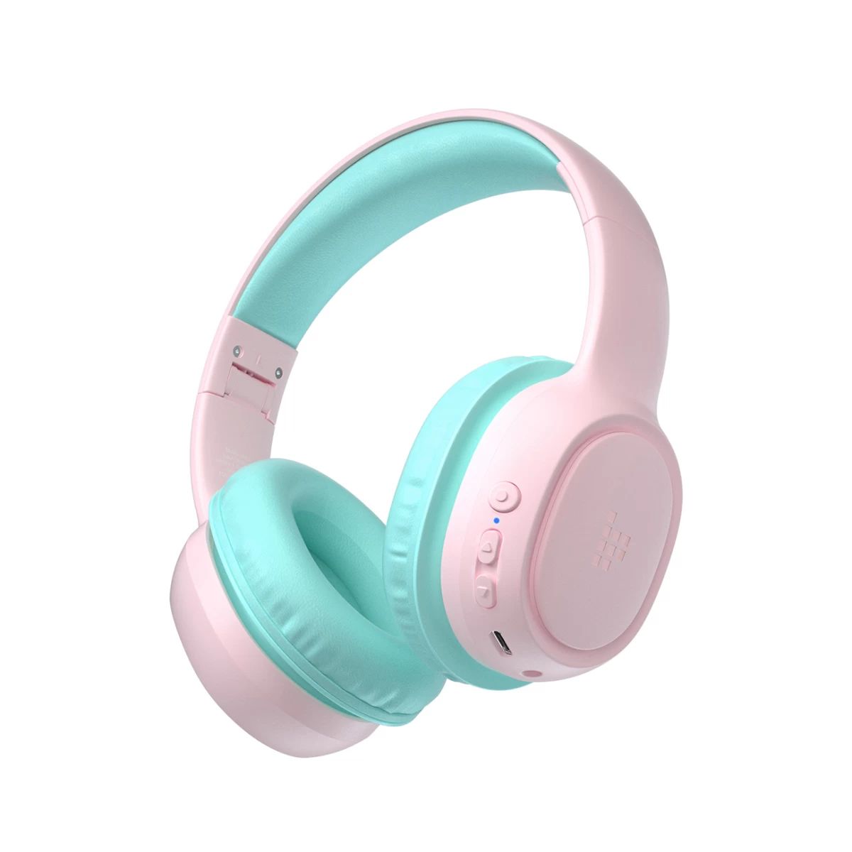 Kh02 bluetooth Belaidės Ausinės Vaikams Su Garsumo Reguliatoriumi - Rožinės Spalvos