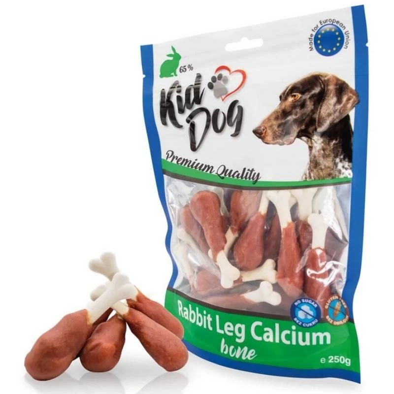 KIDDOG Bone šlaunelė su triušiena ir kalciu 80g (150), A04830