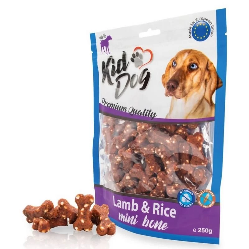KIDDOG Bones kauliukai ėriena su ryžiais 250g (40), A04721