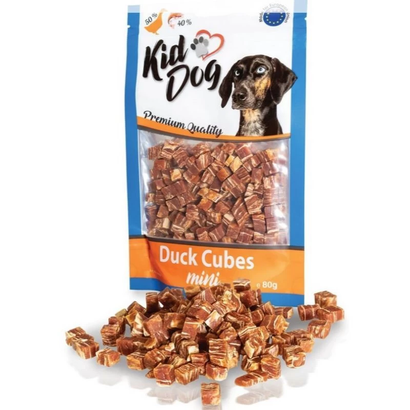 KIDDOG Cubes antienos ir žuvies gabaliukai 80g (150), A04658
