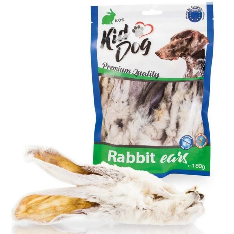 KIDDOG Eart triušių ausys su kailiuku 180g (40), A04823