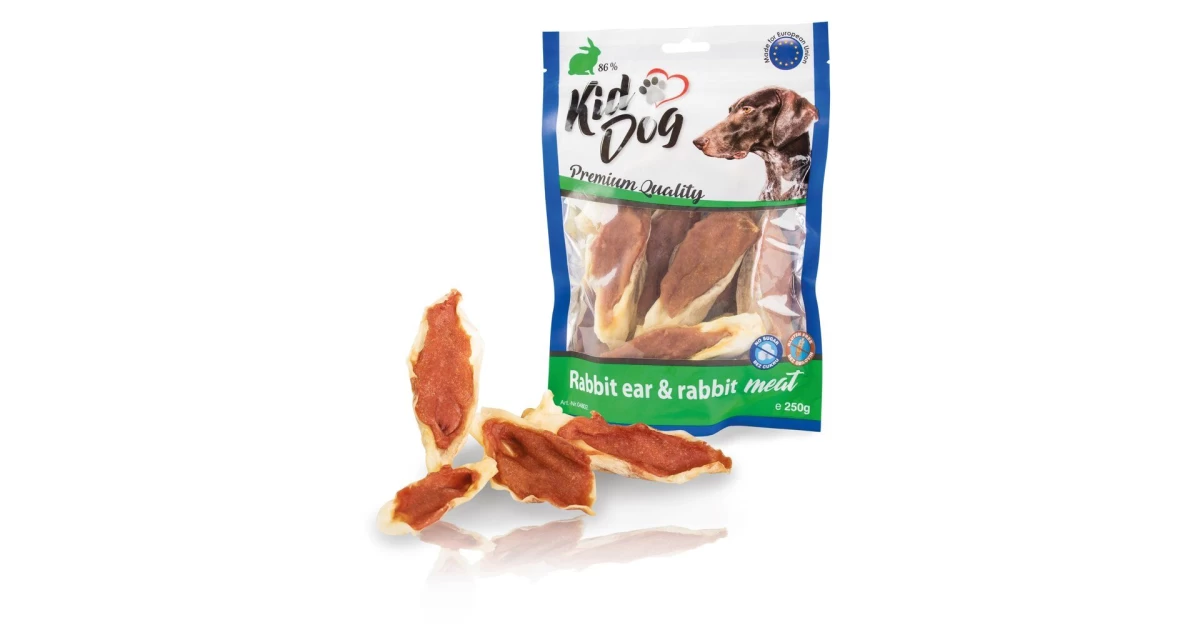 KIDDOG Meat triušių ausys su triušiena 250g, A04802