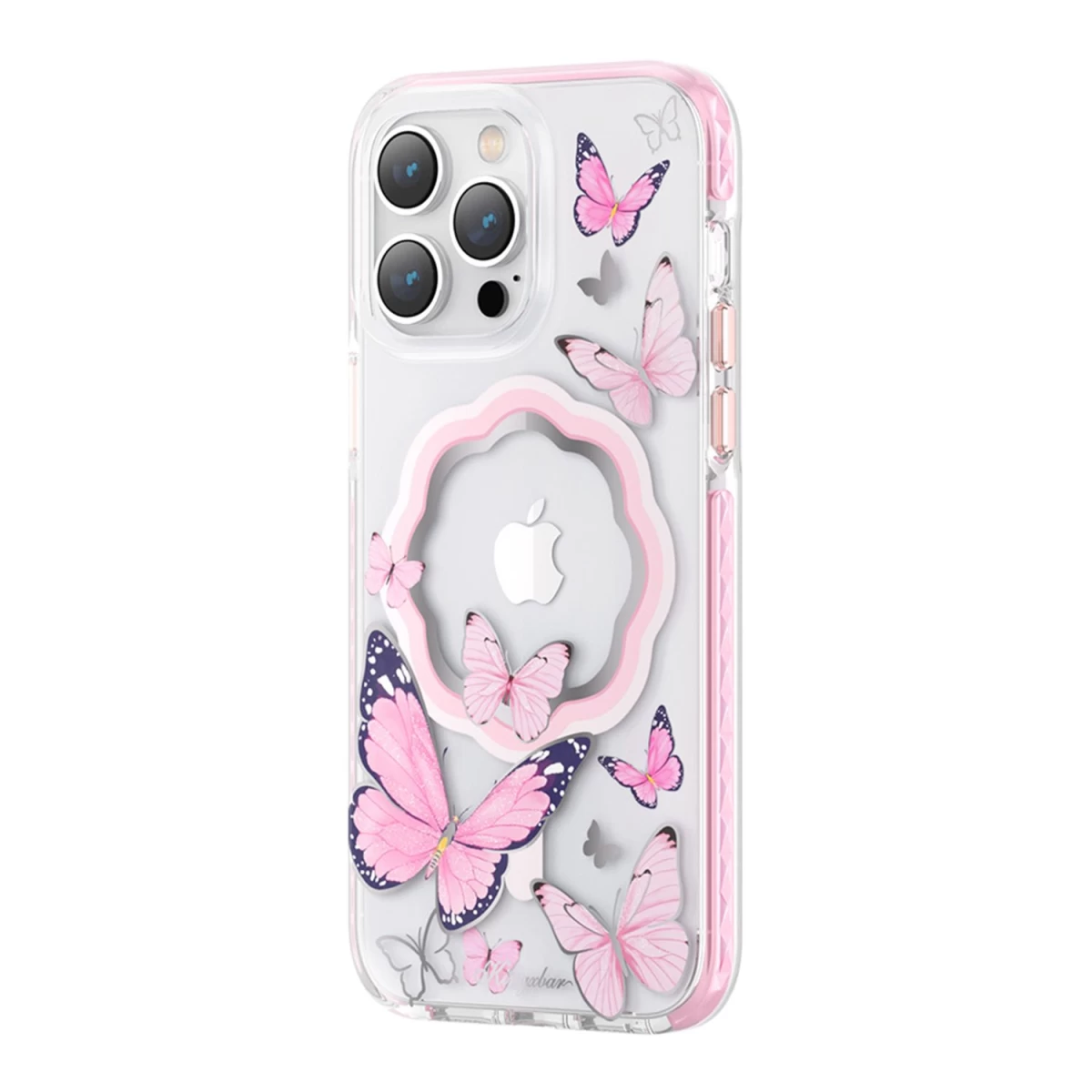 kingxbar Butterfly Series Magnetinis Dėklas iphone 14 Plus Magsafe Dėklas Su Rožiniais Drugeliais kingxbar Butterfly Series Magnetinis Dėklas iphone 14 Plus Magsafe Dėklas Su Rožiniais Drugeliais