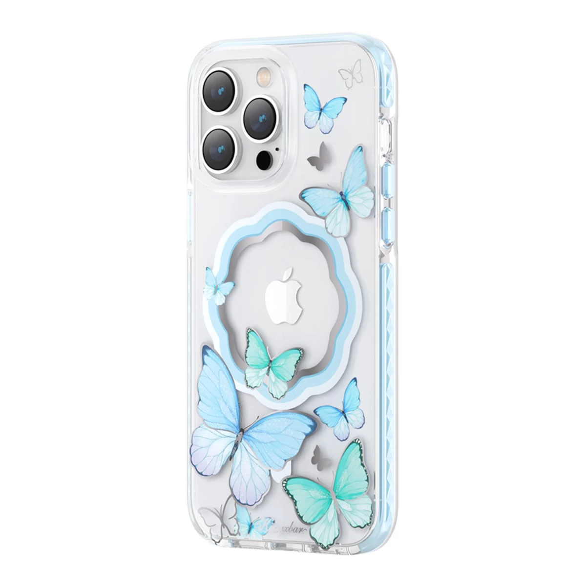 kingxbar Butterfly Series Magnetinis Dėklas iphone 14 Pro Max Magsafe Dėklas Su Mėlynais Drugeliais kingxbar Butterfly Series Magnetinis Dėklas iphone 14 Pro Max Magsafe Dėklas Su Mėlynais Drugeliais