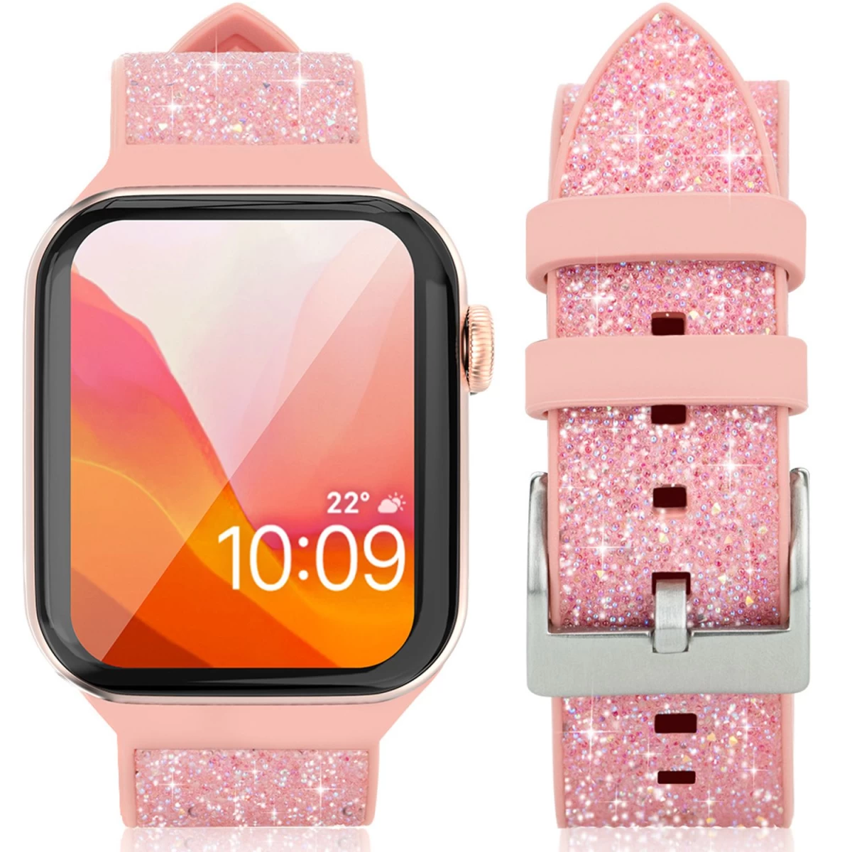 Kingxbar Crystal Fabric Band Apyrankės Dirželis Laikrodžiui 6 / Se / 5 / 4 / 3 / 2 (40 Mm / 38 Mm) Silikono Dirželis Krištolo Juosta Rožinės Spalvos Kingxbar Crystal Fabric Band Apyrankės Dirželis Laikrodžiui 6 / Se / 5 / 4 / 3 / 2 (40 Mm / 38 Mm) Silikono Dirželis Krištolo Juosta Rožinės Spalvos