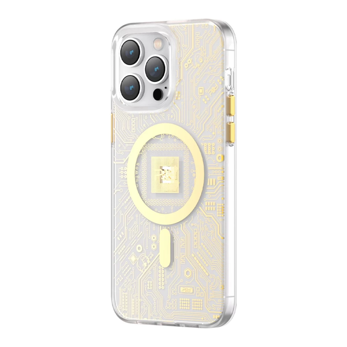 Kingxbar Pqy Geek Serijos Magnetinis Dėklas Iphone 14 Pro Magsafe - Auksinis