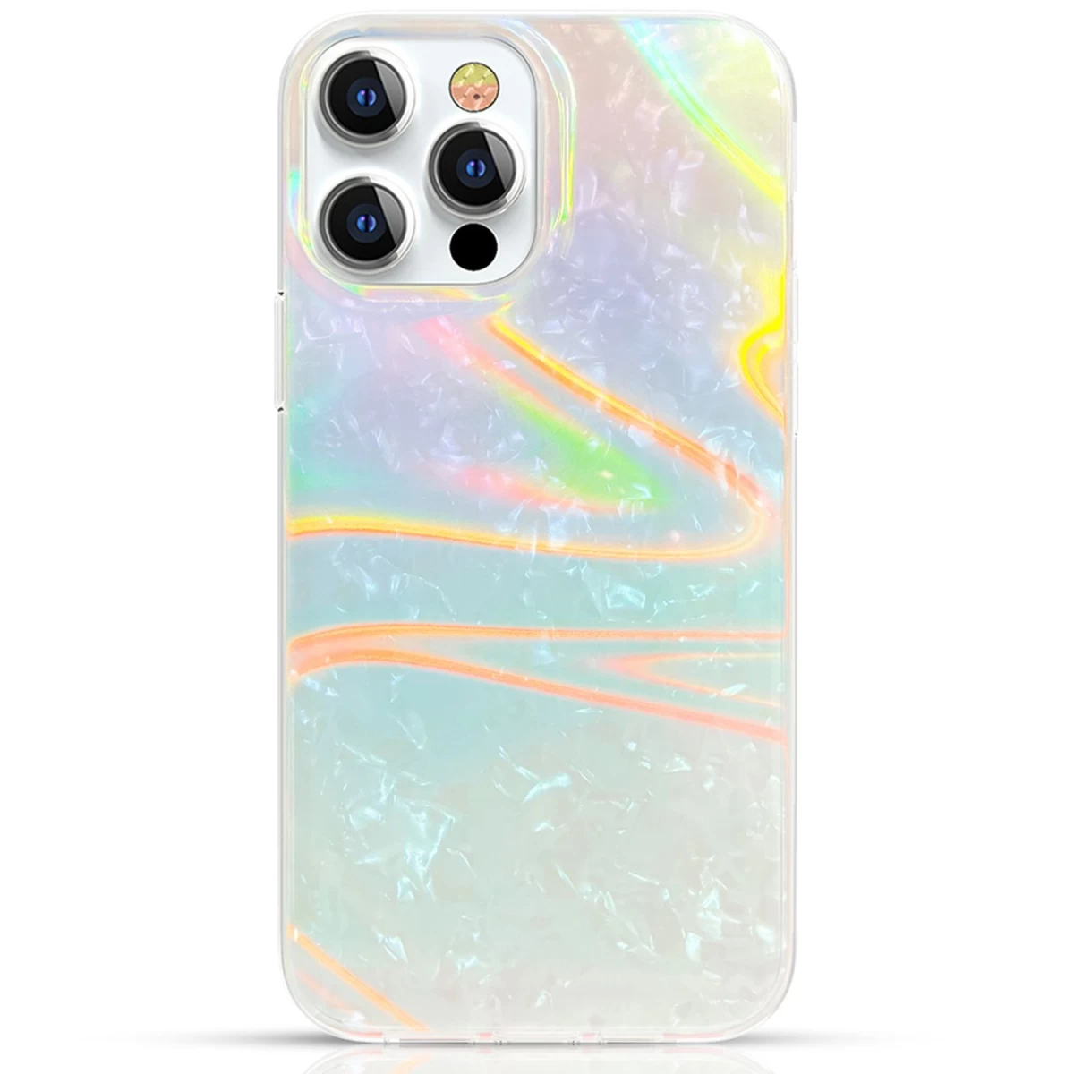Kingxbar Shell Serijos Prabangus Elegantiškas Dėklas Iphone 13 Pro Perlamutrinės Mėlynos Spalvos