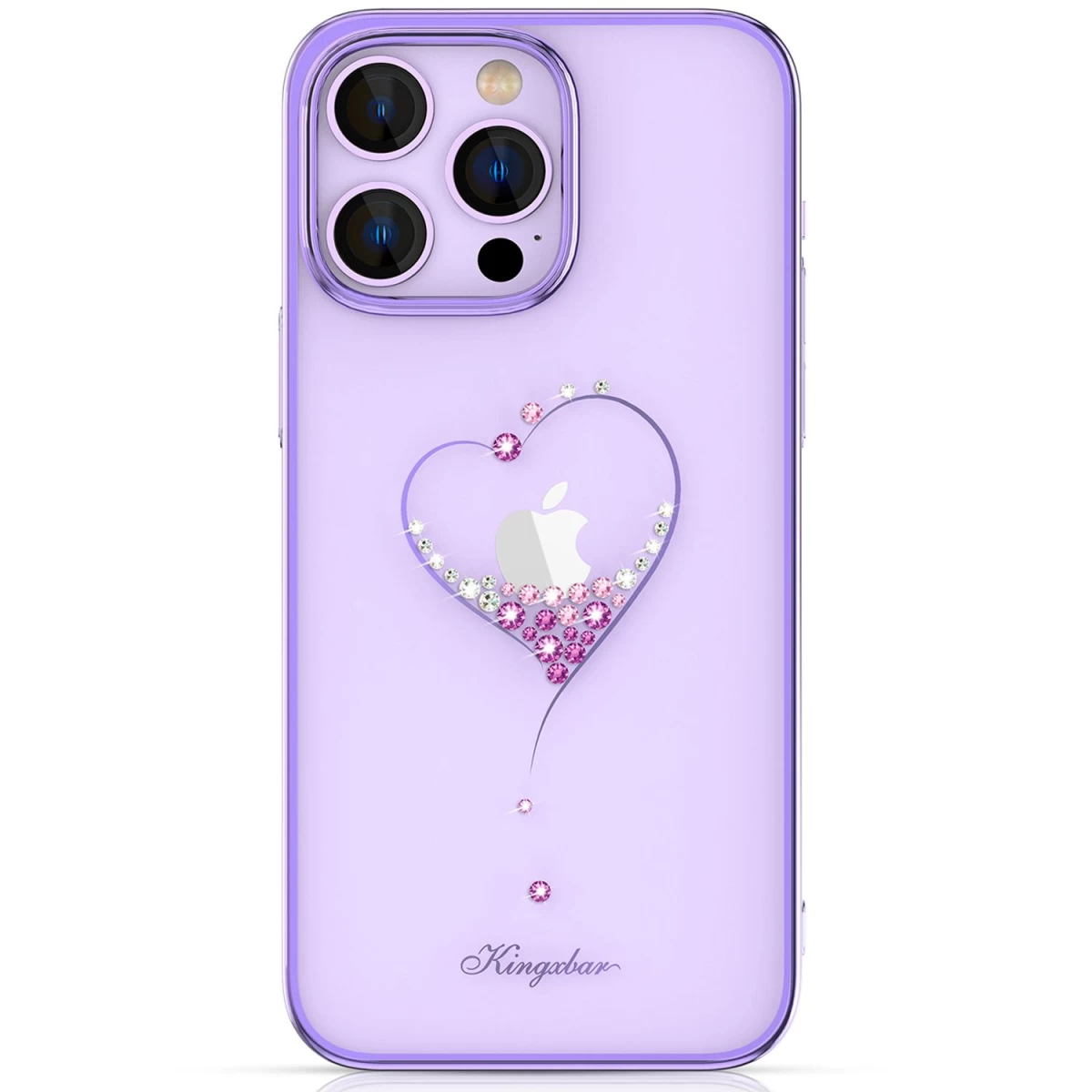 Kingxbar Wish Series Swarovski Crystal Silikoninis Dėklas Iphone 14 Plus - Violetinis