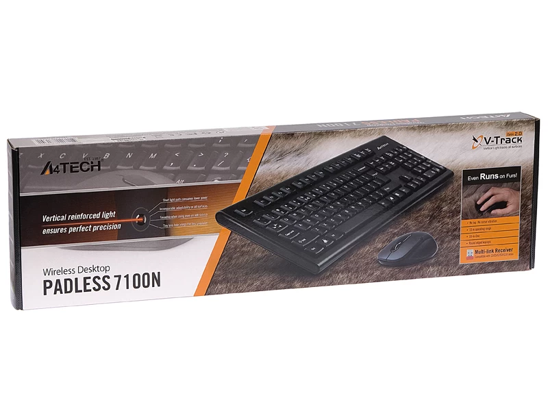 Klaviatūros Ir Pelės Rinkinys A4tech V-track 2.4g 7100n