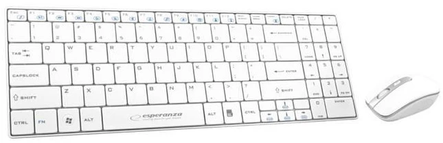 Klaviatūros Ir Pelės Rinkinys Esperanza Ek122w White
