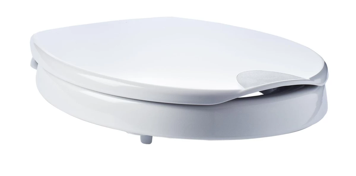 Klozeto dangtis-paaukštinimas RIDDER Top, 45 x 37 x 8,2 cm, apie 5 cm, baltas, lėtai nusileidžiantis, duroplastas, A0070700