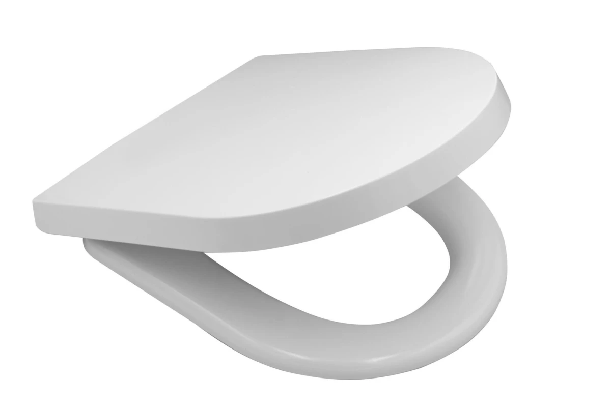 Klozeto dangtis RIDDER Cleveland, 45 x 37,2 cm, lėtai nusileidžiantis dangtis, baltas, 02130101