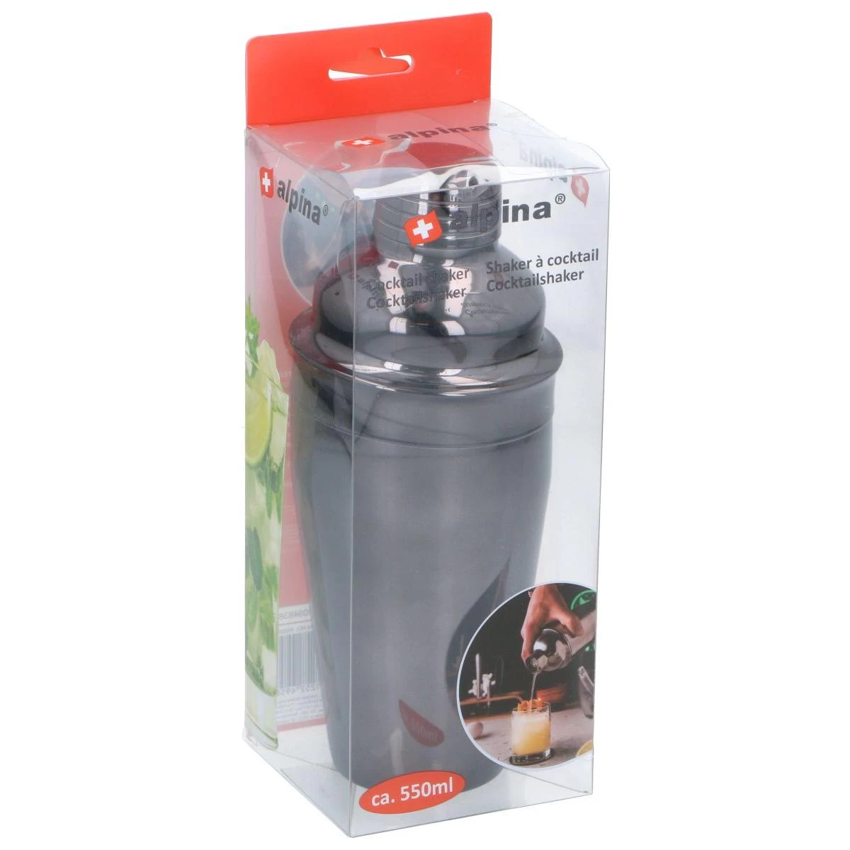 Kokteilių Plaktuvas 550ml Alpina Anyracite
