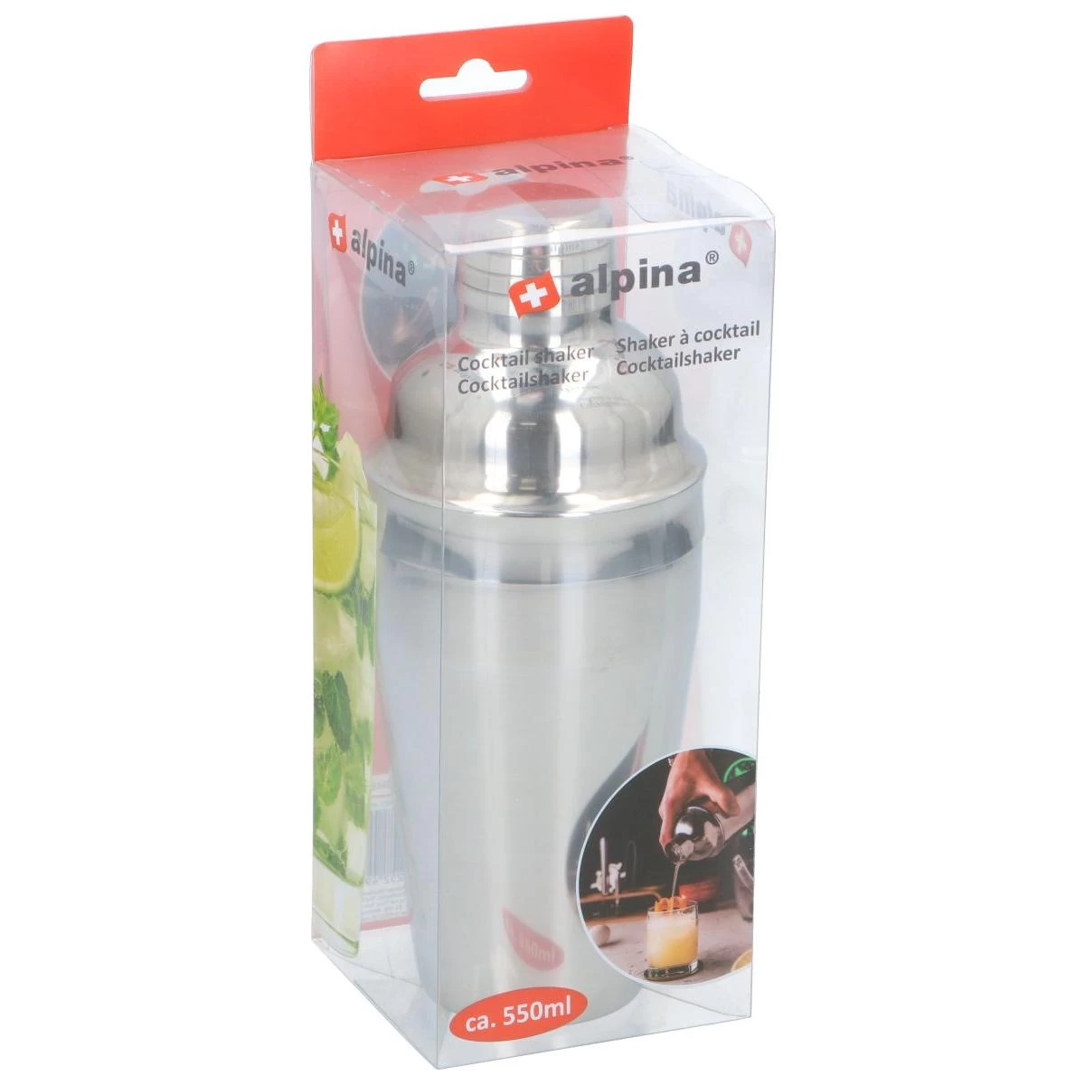 Kokteilių Plaktuvas 550ml Alpina Silver