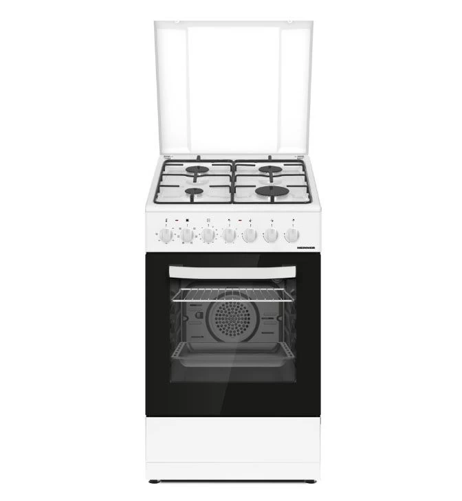 Kombinuota dujinė viryklė HFSC-S60LITGC-WH HEINNER