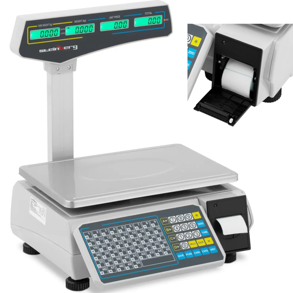 Komercinės Svarstyklės Su Lcd Etikečių Spausdintuvu 30 Kg / 15 G Komercinės Svarstyklės Su Lcd Etikečių Spausdintuvu 30 Kg / 15 G
