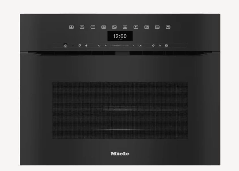 Kompaktiška orkaitė su mikrobangų funkcija Miele H 7440 BMX, juoda