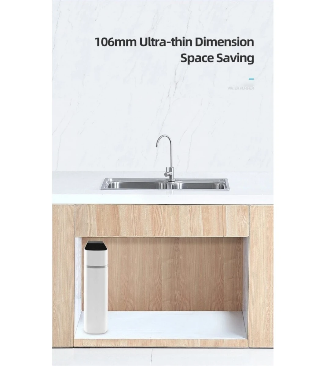 Kompaktiška atvirkštinio osmoso sistema WATERLOVERS SNOW PAD Kompaktiška atvirkštinio osmoso sistema WATERLOVERS SNOW PAD