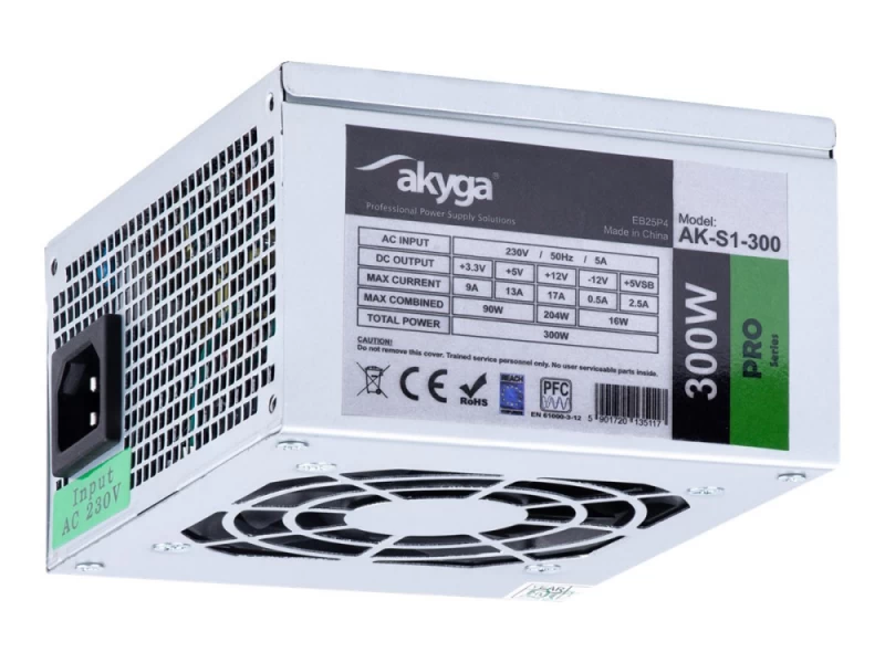 Kompiuterio Maitinimo šaltinis Akyga 300w Ak-s1-300