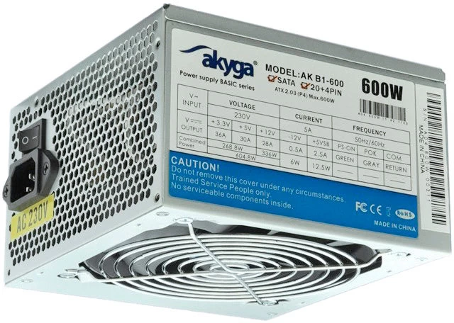 Kompiuterio Maitinimo šaltinis Akyga 600w Ak-b1-600